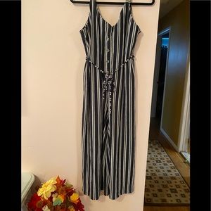 Xhilaration striped wide legged cropped Jumpsuit